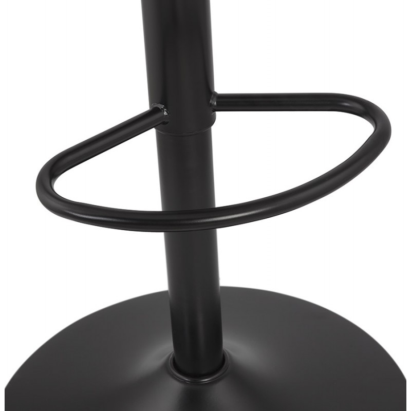 Tabouret de bar réglable rotatif en tissu et pied métal noir MARCO (gris) - image 61944