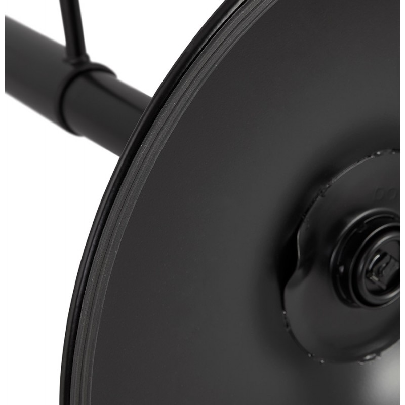 Taburete de barra giratoria ajustable en tela y pie metal negro MARCO (negro) - image 61965