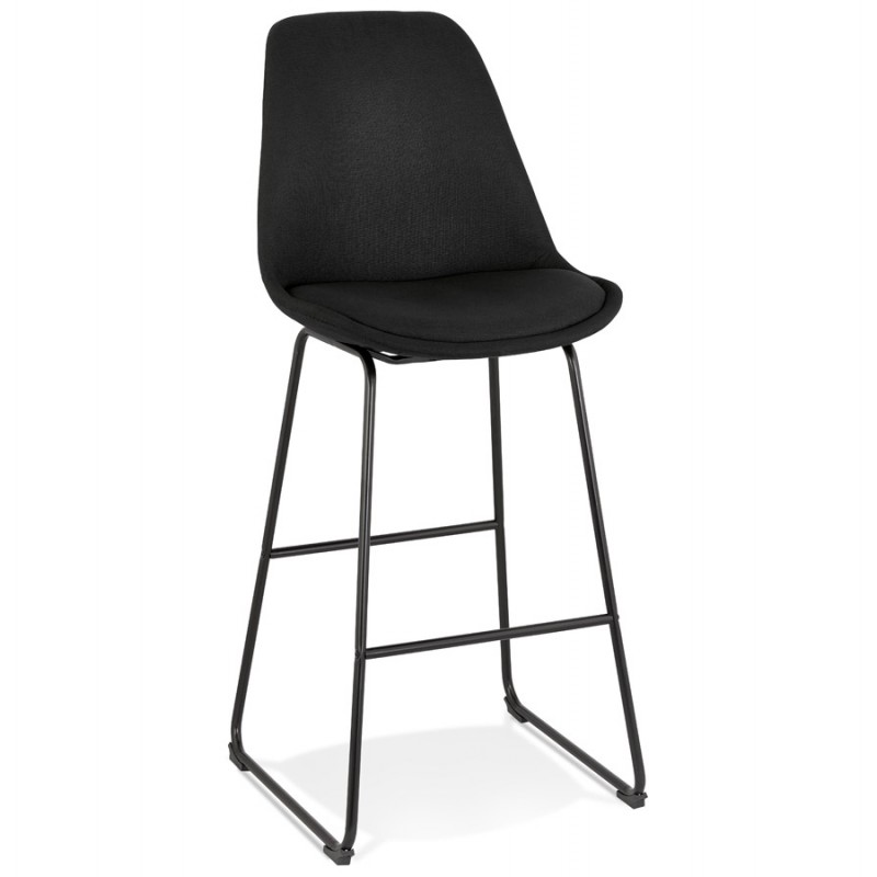 XANA black metal feet industrial bar stool (black) - image 62081