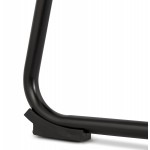 Sgabello da bar industriale con piedini in velluto metallo nero BLAIRE (nero)