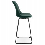 Industrial bar stool in velvet feet black metal MALIOU (green)