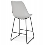 Snack stool mid-height vintage feet metal black LYDON MINI (gray)