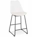 Snack stool mid-height vintage feet metal black LYDON MINI (white)
