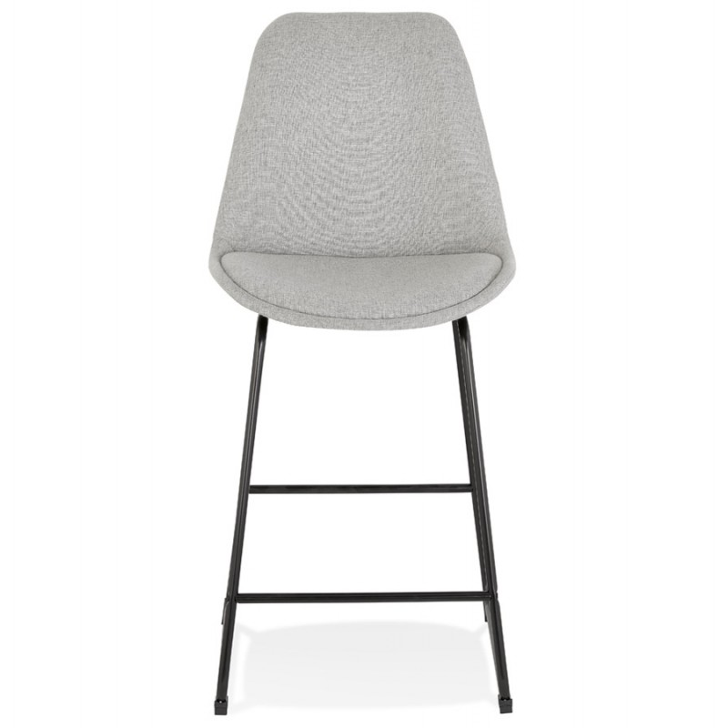 Snack stool mid-height industrial feet metal black LYDON MINI (gray) - image 62202