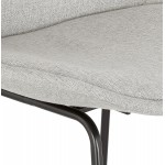 Snack stool mid-height industrial feet metal black LYDON MINI (gray)