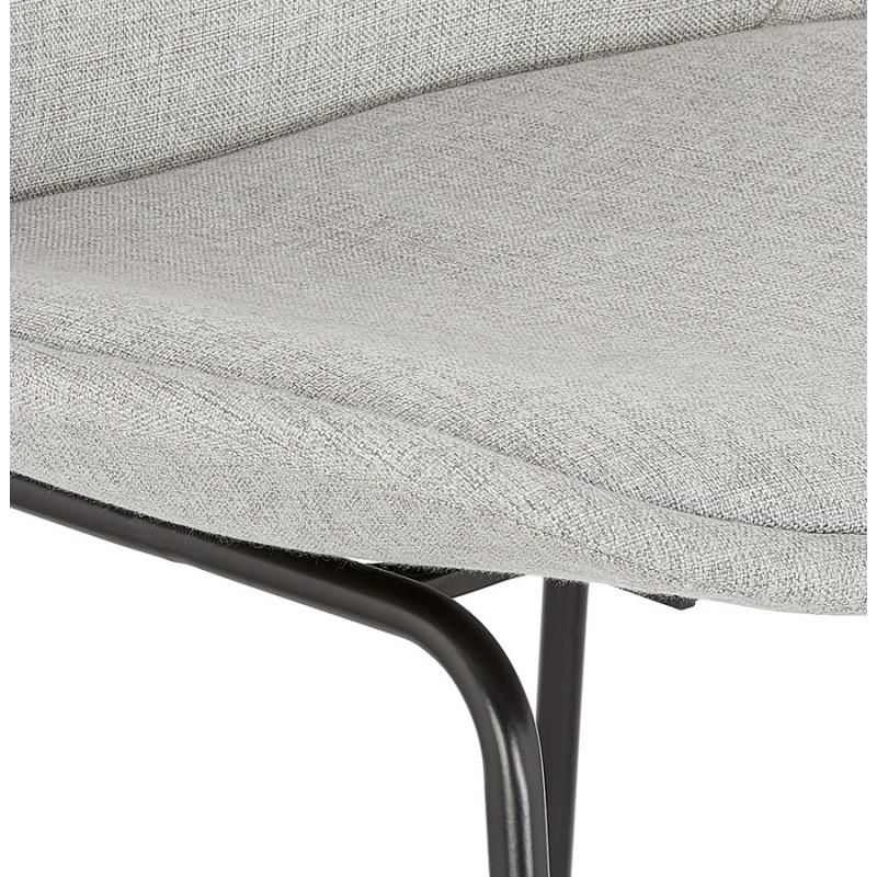 Snack stool mid-height industrial feet metal black LYDON MINI (gray) - image 62207