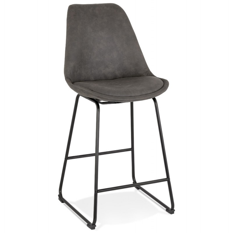Snack stool mid-height industrial feet metal black FANOU MINI (dark gray) - image 62231