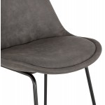 Snack stool mid-height industrial feet metal black FANOU MINI (dark gray)