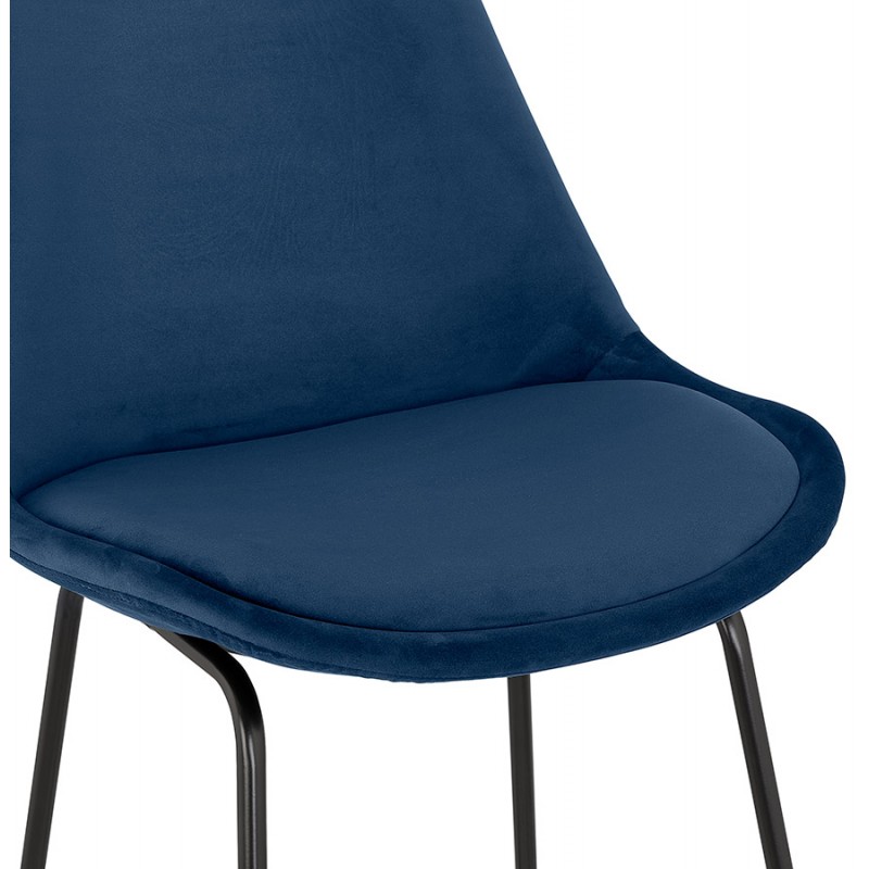 Snack stool mid-height industrial feet metal black FANOU MINI (blue) - image 62256