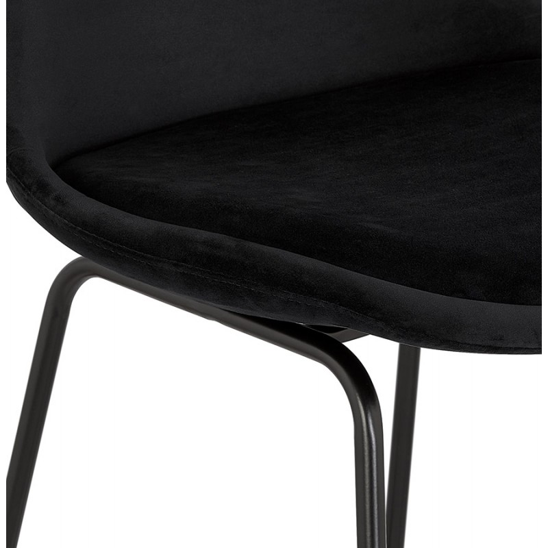 Snack stool mid-height industrial feet metal black FANOU MINI (black) - image 62267