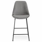 Snack stool mid-height industrial feet metal black FANOU MINI (gray)