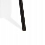 Tabouret de bar design avec accoudoirs en microfibre pieds métal noir TANOU (marron)