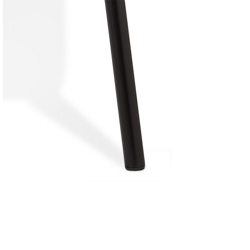 Design bar stool with black metal foot microfiber armrests TANOU (brown) - image 62301