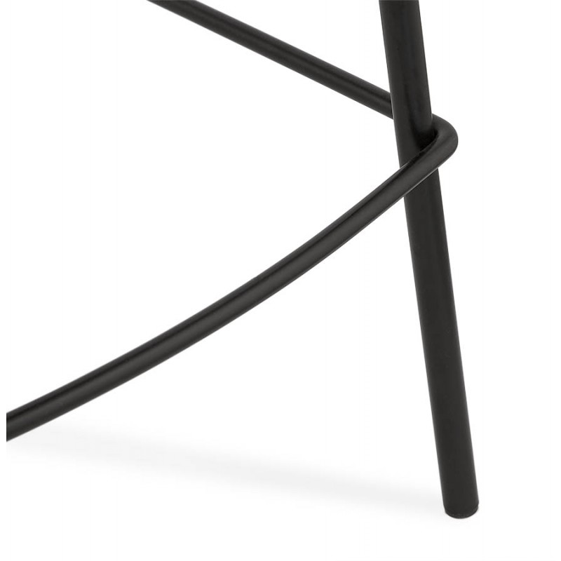Taburete de diseño de media altura con reposabrazos en pies de tela metal negro CHIL MINI (negro) - image 62390