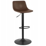 Vintage bar stool rotating and adjustable foot black MAX (brown)