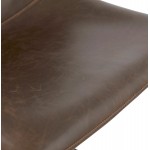 Taburete de barra vintage giratorio y ajustable pie negro MAX (marrón)