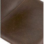 Sgabello da bar vintage girevole e regolabile in metallo spazzolato MAX (marrone)