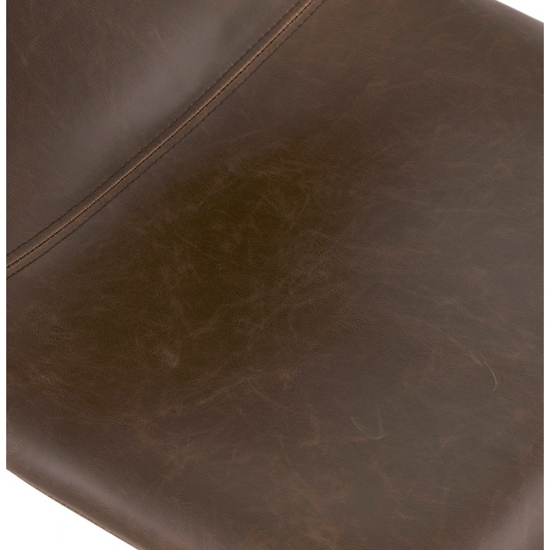Vintage bar stool rotating and adjustable foot brushed metal MAX (brown) - image 62479