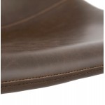 Vintage bar stool rotating and adjustable foot brushed metal MAX (brown)