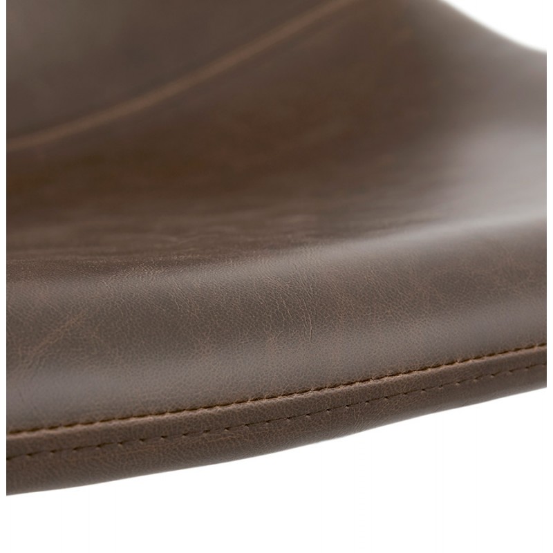 Vintage bar stool rotating and adjustable foot brushed metal MAX (brown) - image 62481