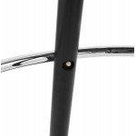 Taburete de barra de altura media diseño pies de madera negros ROXAL MINI (negro)