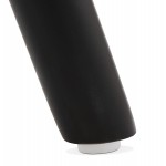 Tabouret de bar mi-hauteur design pieds bois noirs ROXAL MINI (noir)