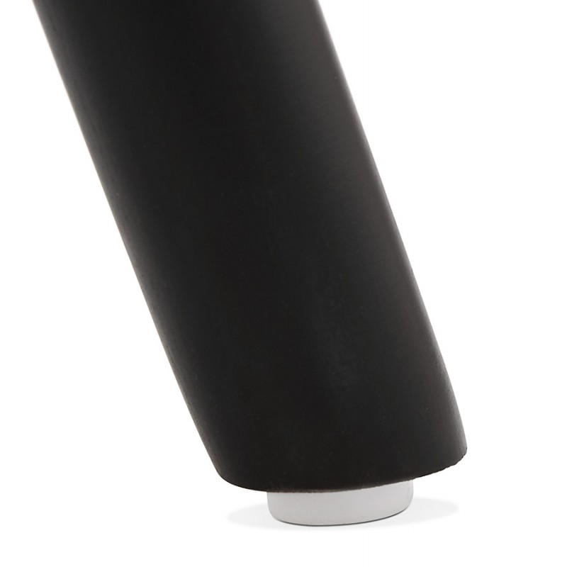 Tabouret de bar mi-hauteur design pieds bois noirs ROXAL MINI (noir) - image 62520