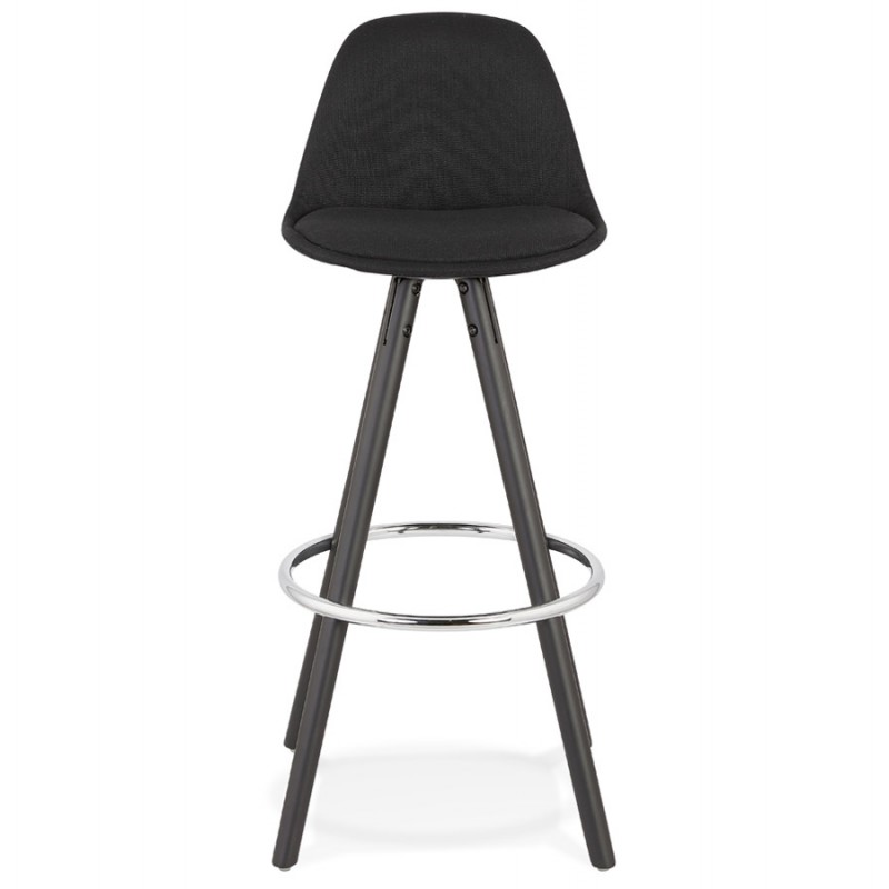 Design bar stool black wooden feet ROXAL (black) - image 62522