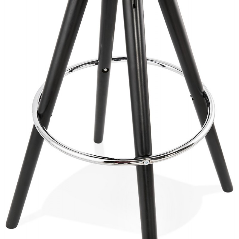 Taburete de bar de diseño pies de madera negros ROXAL (negro) - image 62530