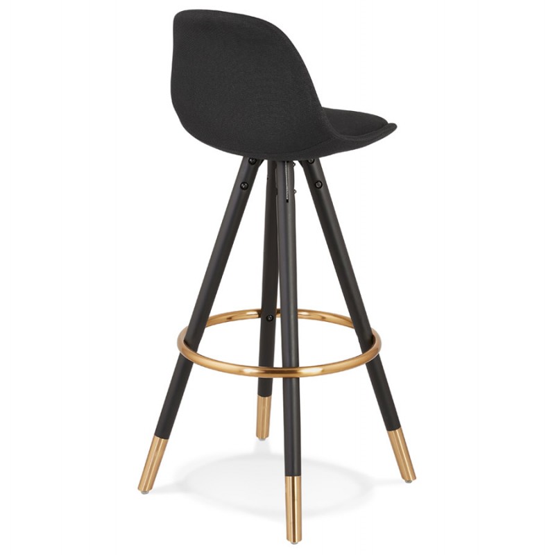 Vintage bar stool black wooden feet JESON (black) - image 62548
