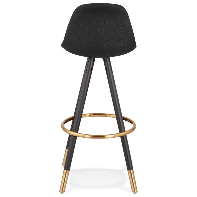 Vintage bar stool black wooden feet JESON (black) - image 62549