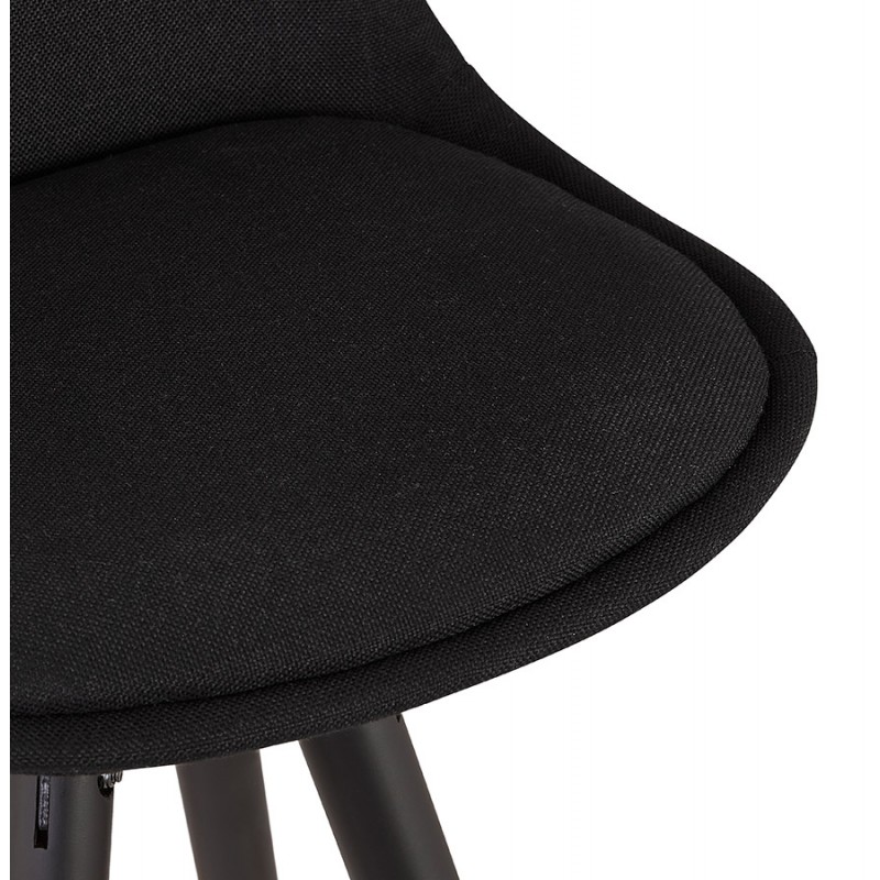 Vintage bar stool black wooden feet JESON (black) - image 62551