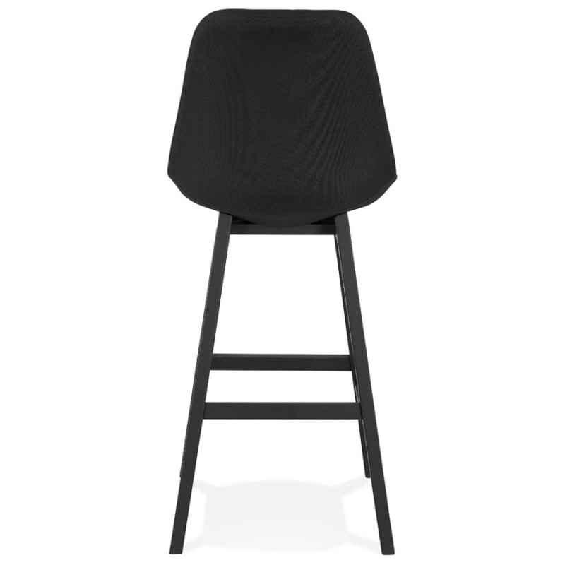 Tabouret de bar chaise de bar pieds bois noirs ILDA (noir) - image 62568