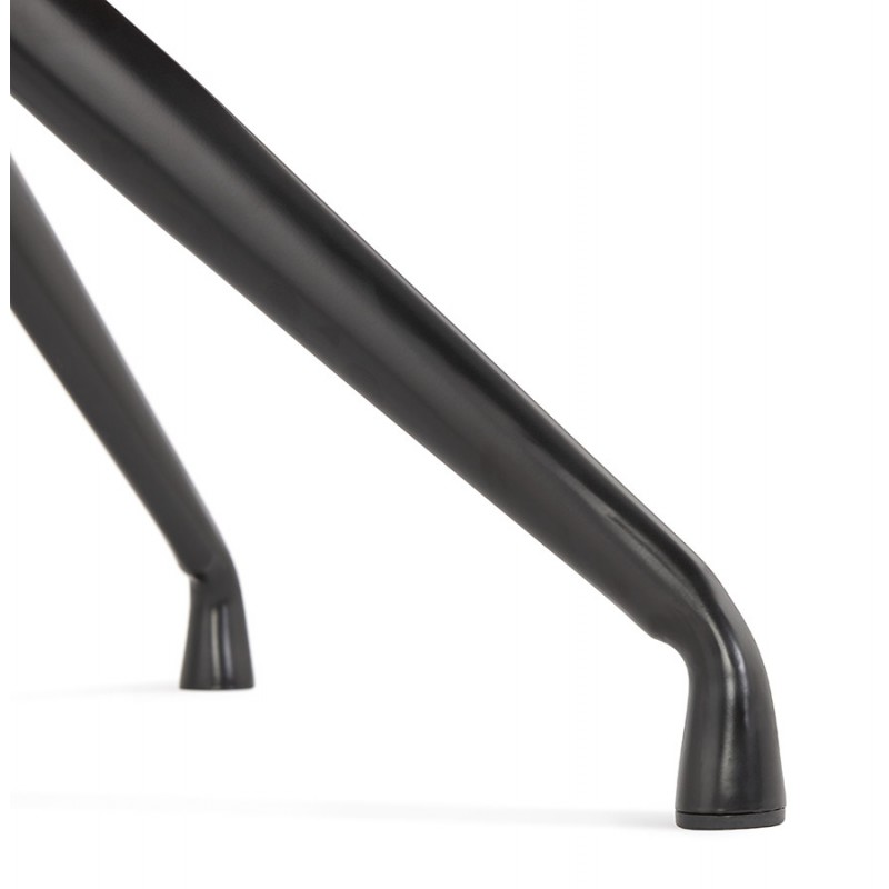 Chaise design avec accoudoirs en velours pieds métal noirs KOHANA (vert) - image 62667