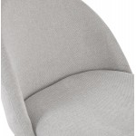 Fauteuil lounge design en tissu et pieds e métal noir CALVIN (gris)
