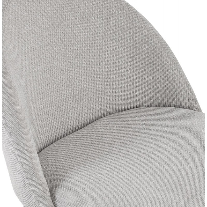 Chaise longue design in tessuto e gambe e metallo nero CALVIN (grigio) - image 62758