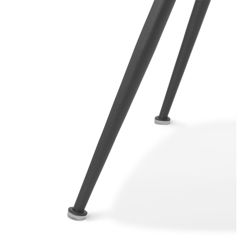 Fauteuil lounge design en tissu et pieds e métal noir CALVIN (gris) - image 62763