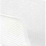 Silla con brazos metálicos Interior-Exterior pies de metal blanco MACEO (blanco)
