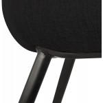 Chaise avec accoudoirs en tissu pieds métal noir ORIS (noir)