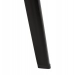 Silla con brazos en pies de terciopelo metal negro KEVAN (negro)