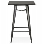 Tavolo alto in metallo piano quadrato e piedino in metallo (70x70 cm) DARIUS (grigio scuro)
