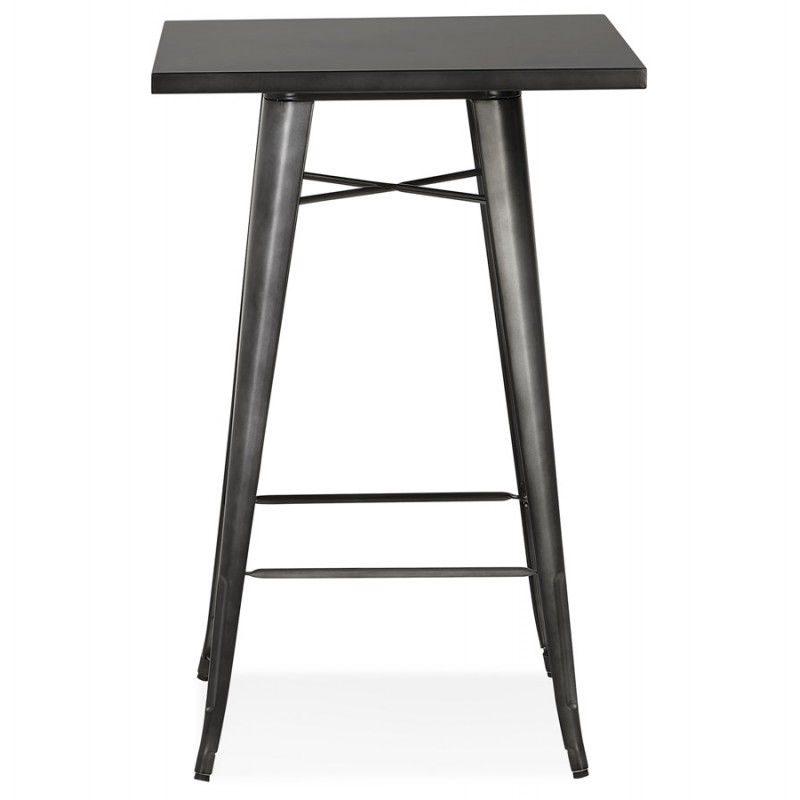 Table haute en métal plateau carré et pied en métal (70x70 cm) DARIUS (gris foncé) - image 63167