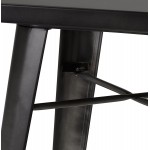 Tavolo alto in metallo piano quadrato e piedino in metallo (70x70 cm) DARIUS (grigio scuro)