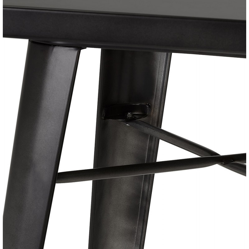 Tavolo alto in metallo piano quadrato e piedino in metallo (70x70 cm) DARIUS (grigio scuro) - image 63171
