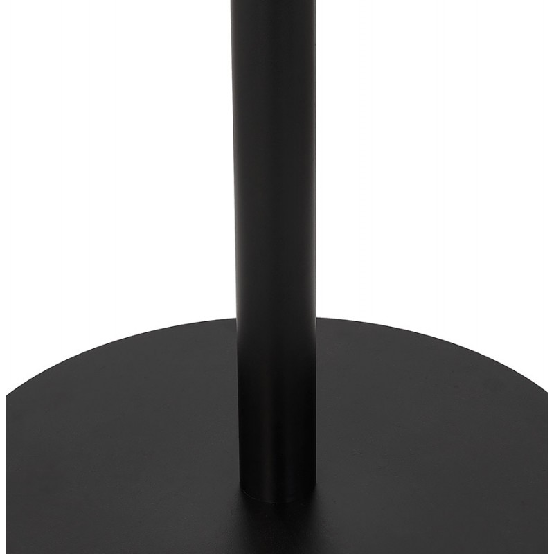 Mesa alta en tapa redonda de madera y pata de metal negro (Ø 60 cm) ARCHIBALD (blanco) - image 63177