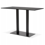 Table haute en bois plateau rectangulaire et pied en fonte noire (160x80 cm) ARISTIDE (noir)