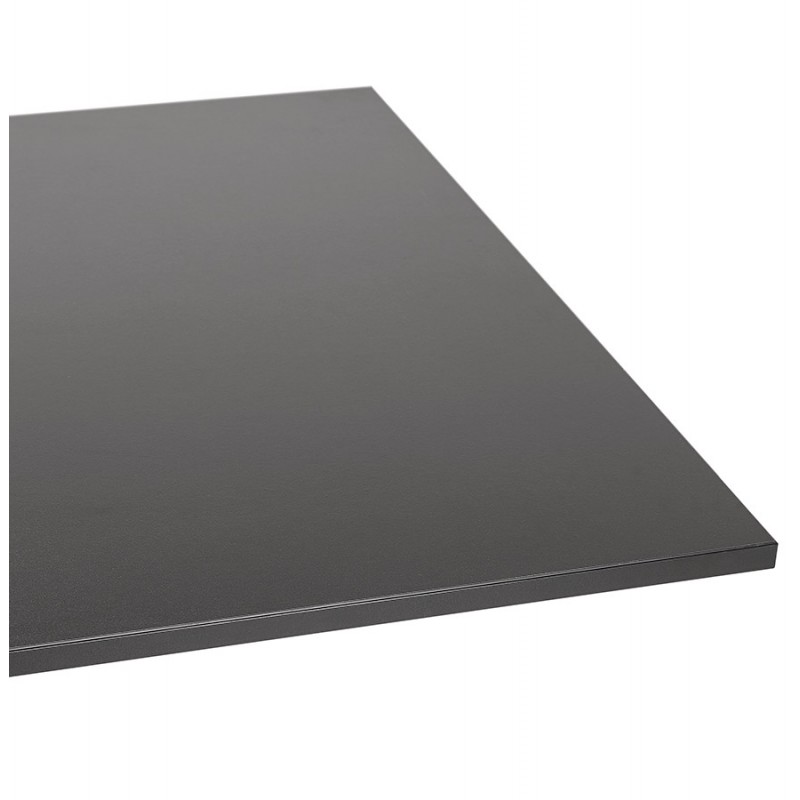 Table haute en bois plateau rectangulaire et pied en fonte noire (160x80 cm) ARISTIDE (noir) - image 63184