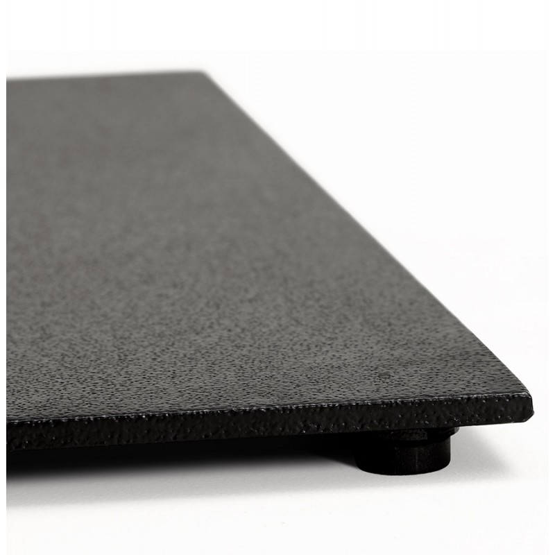 Mesa alta de madera tapa rectangular y pie de hierro fundido negro (160x80 cm) ARISTIDE (negro) - image 63188