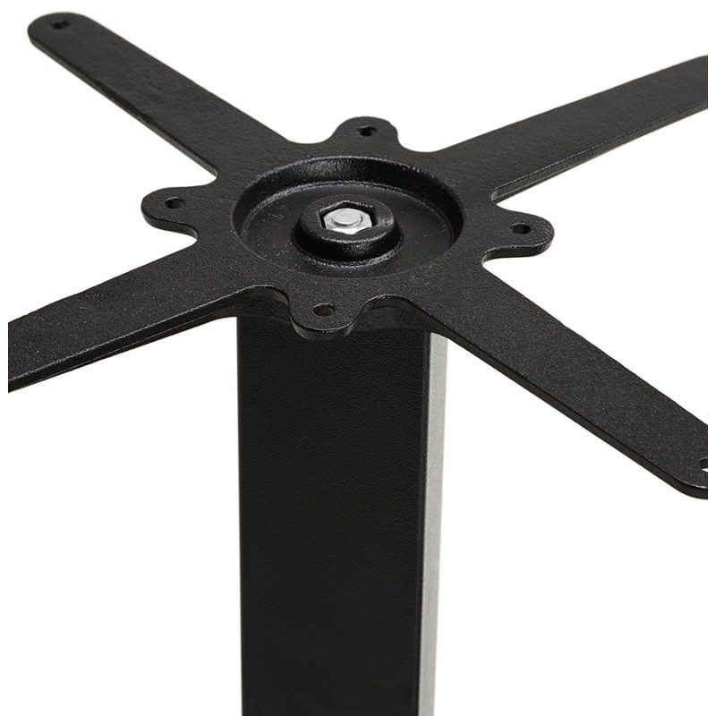 Hoher Holztisch mit rechteckiger Platte und schwarzem Gusseisenfuß (160x80 cm) ARISTIDE (schwarz) - image 63189