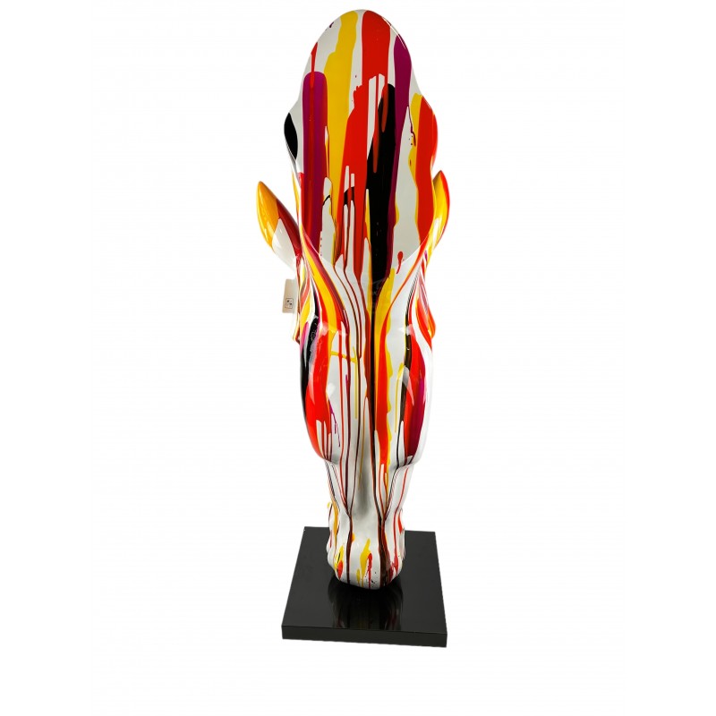 Statue décorative design TETE DE CHEVAL en fibre de verre (H152 x L51 cm) (multicolore) - image 63324